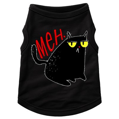 Funny Meh. Cat Meme For Cat Lovers Doggie Tank