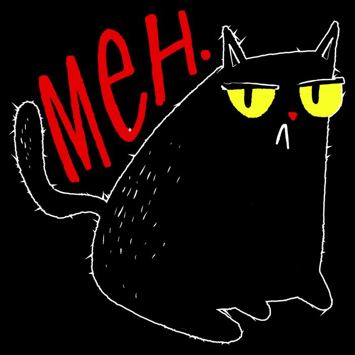 Funny Meh. Cat Meme For Cat Lovers Full-Length Apron With Pockets