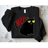Funny Meh. Cat Meme For Cat Lovers Sweatshirt