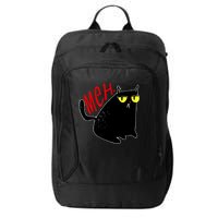 Funny Meh. Cat Meme For Cat Lovers City Backpack