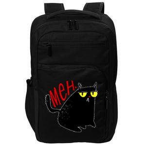 Funny Meh. Cat Meme For Cat Lovers Impact Tech Backpack