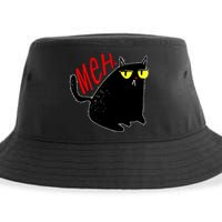 Funny Meh. Cat Meme For Cat Lovers Sustainable Bucket Hat