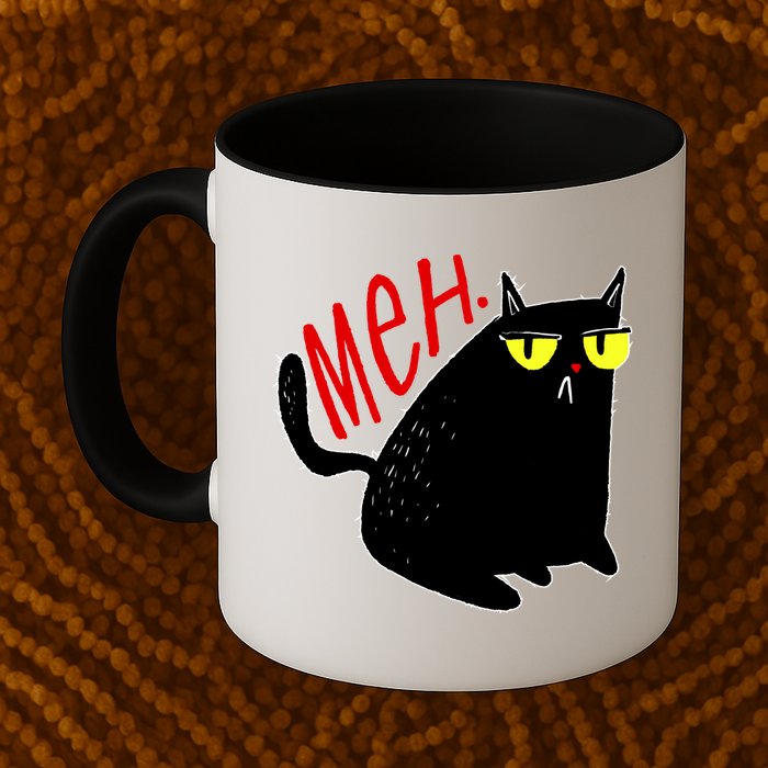 Funny Meh. Cat Meme For Cat Lovers Mug