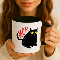 Funny Meh. Cat Meme For Cat Lovers Mug