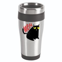 Funny Meh. Cat Meme For Cat Lovers 16oz Travel Tumbler
