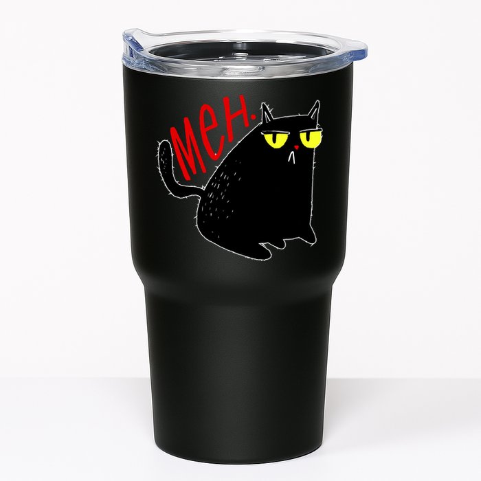 Funny Meh. Cat Meme For Cat Lovers Tumbler