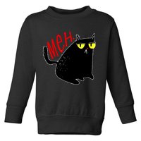 Funny Meh. Cat Meme For Cat Lovers Toddler Sweatshirt