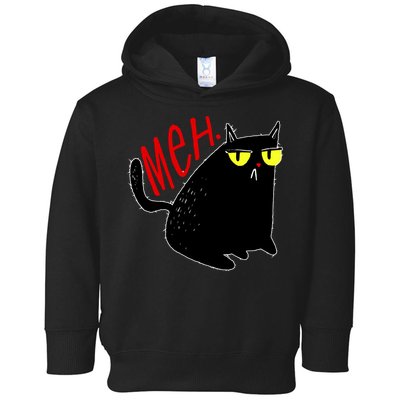 Funny Meh. Cat Meme For Cat Lovers Toddler Hoodie