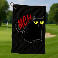Funny Meh. Cat Meme For Cat Lovers Golf Towel