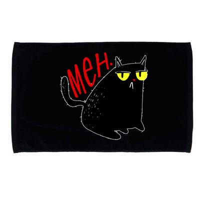 Funny Meh. Cat Meme For Cat Lovers Microfiber Hand Towel