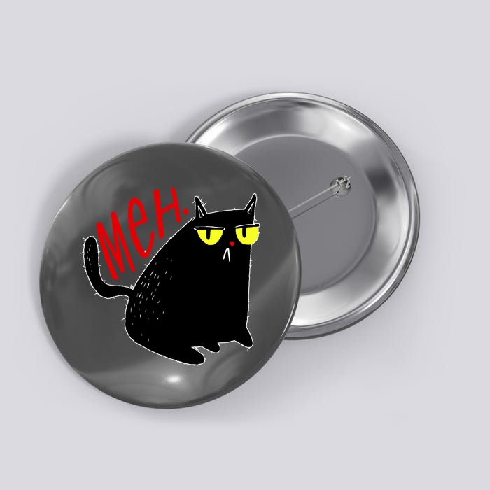 Funny Meh. Cat Meme For Cat Lovers Button