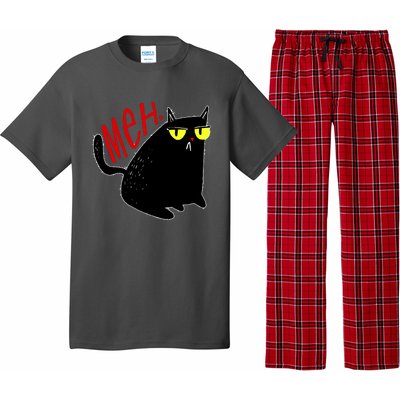 Funny Meh. Cat Meme For Cat Lovers Pajama Set