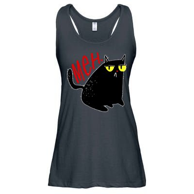 Funny Meh. Cat Meme For Cat Lovers Ladies Essential Flowy Tank
