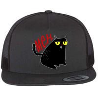 Funny Meh. Cat Meme For Cat Lovers Flatbill Hat