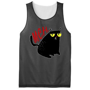 Funny Meh. Cat Meme For Cat Lovers Mesh Reversible Basketball Jersey Tank