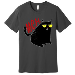 Funny Meh. Cat Meme For Cat Lovers Premium T-Shirt