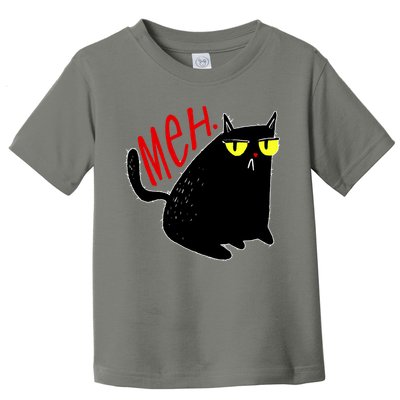 Funny Meh. Cat Meme For Cat Lovers Toddler T-Shirt