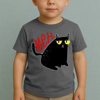 Funny Meh. Cat Meme For Cat Lovers Toddler T-Shirt