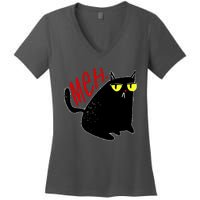 Funny Meh. Cat Meme For Cat Lovers Women's V-Neck T-Shirt