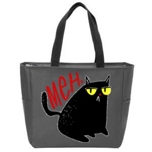 Funny Meh. Cat Meme For Cat Lovers Zip Tote Bag