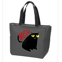 Funny Meh. Cat Meme For Cat Lovers Zip Tote Bag