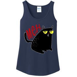 Funny Meh. Cat Meme For Cat Lovers Ladies Essential Tank