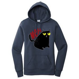 Funny Meh. Cat Meme For Cat Lovers Women's Pullover Hoodie