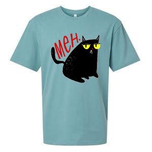 Funny Meh. Cat Meme For Cat Lovers Sueded Cloud Jersey T-Shirt