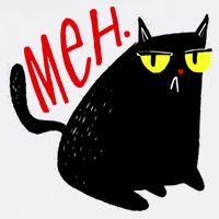 Funny Meh. Cat Meme For Cat Lovers Garment-Dyed Sweatshirt