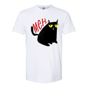 Funny Meh. Cat Meme For Cat Lovers Softstyle CVC T-Shirt