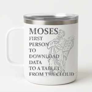 Funny Moses Christian Praise Commandments Humor 12 oz Stainless Steel Tumbler Cup