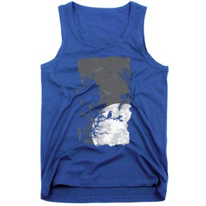 Full Moon Crow Gloomy Forest Costume Awesome Halloween Gift Tank Top