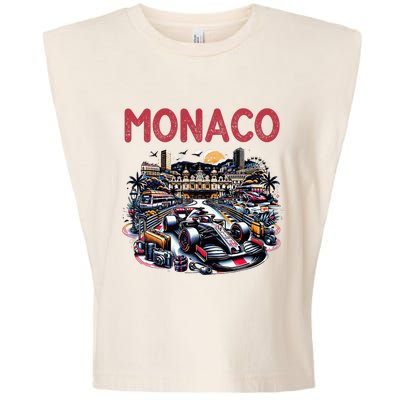 Formula Monaco City Monte Carlo Circuit Racetrack Travel Garment-Dyed Women's Muscle Tee