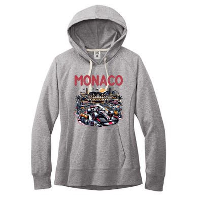 Formula Monaco City Monte Carlo Circuit Racetrack Travel Women's Fleece Hoodie