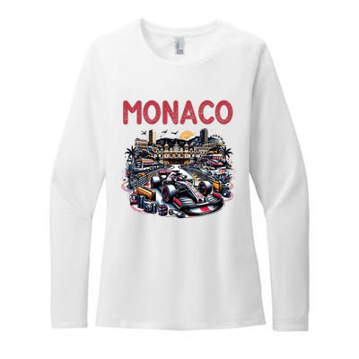 Formula Monaco City Monte Carlo Circuit Racetrack Travel Womens CVC Long Sleeve Shirt