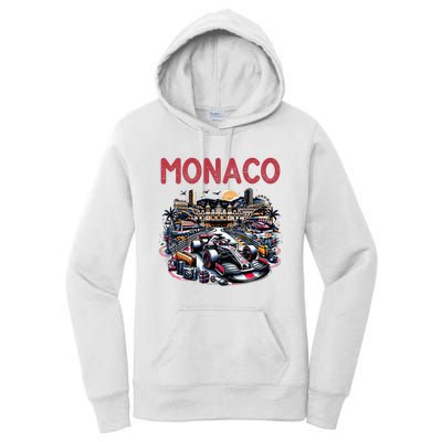 Formula Monaco City Monte Carlo Circuit Racetrack Travel Women's Pullover Hoodie