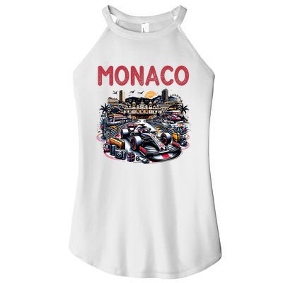 Formula Monaco City Monte Carlo Circuit Racetrack Travel Women's Perfect Tri Rocker Tank