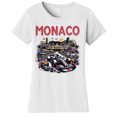 Formula Monaco City Monte Carlo Circuit Racetrack Travel Women's T-Shirt