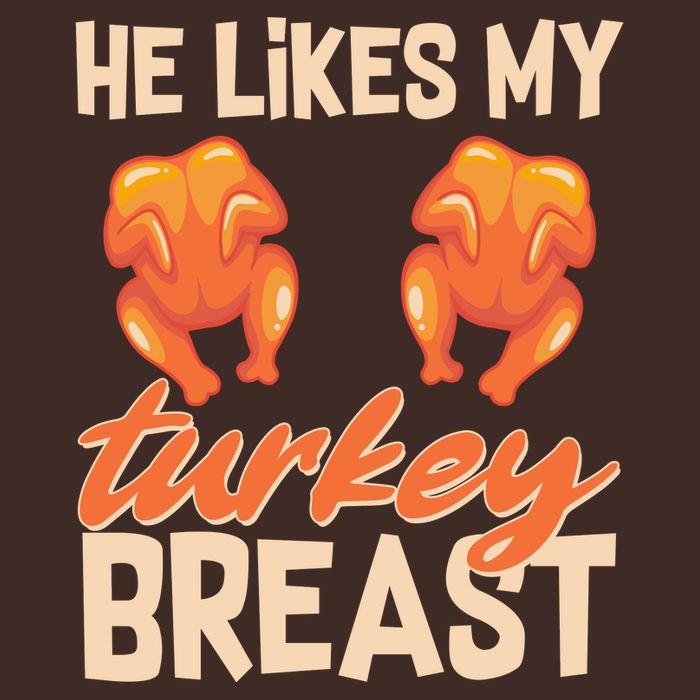 Funny Matching Couples Thanksgiving He Likes My Turkey Breast Cooling Performance Crew T-Shirt