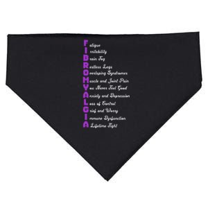 Fibromyalgia Meaning Chronic Pain Fibro Awareness USA-Made Doggie Bandana