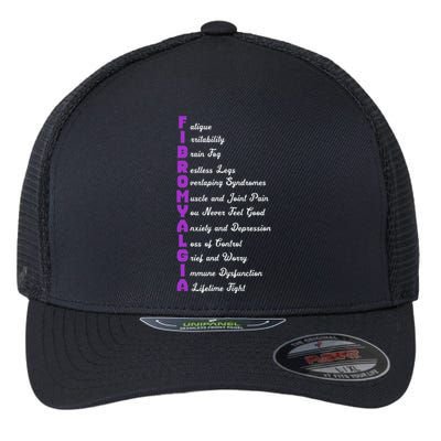 Fibromyalgia Meaning Chronic Pain Fibro Awareness Flexfit Unipanel Trucker Cap