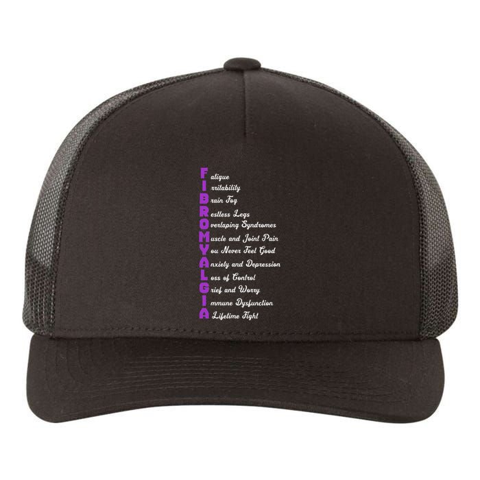 Fibromyalgia Meaning Chronic Pain Fibro Awareness Yupoong Adult 5-Panel Trucker Hat