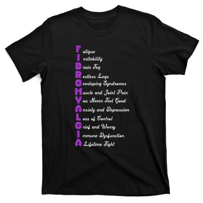 Fibromyalgia Meaning Chronic Pain Fibro Awareness T-Shirt