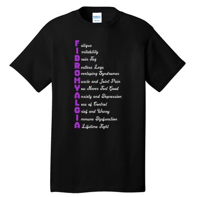 Fibromyalgia Meaning Chronic Pain Fibro Awareness Tall T-Shirt