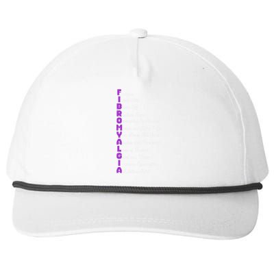 Fibromyalgia Meaning Chronic Pain Fibro Awareness Snapback Five-Panel Rope Hat