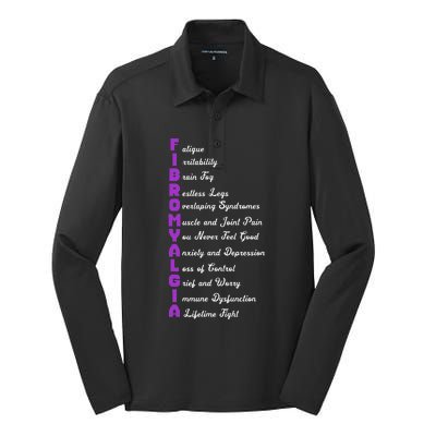 Fibromyalgia Meaning Chronic Pain Fibro Awareness Silk Touch Performance Long Sleeve Polo