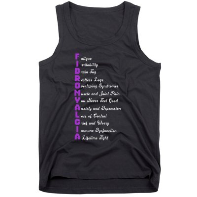 Fibromyalgia Meaning Chronic Pain Fibro Awareness Tank Top