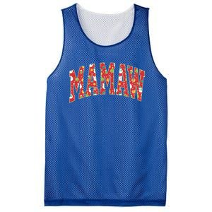 Funny Mamaw Claus Christmas Gift Pajamas Santa Gift Funny Gift Mesh Reversible Basketball Jersey Tank