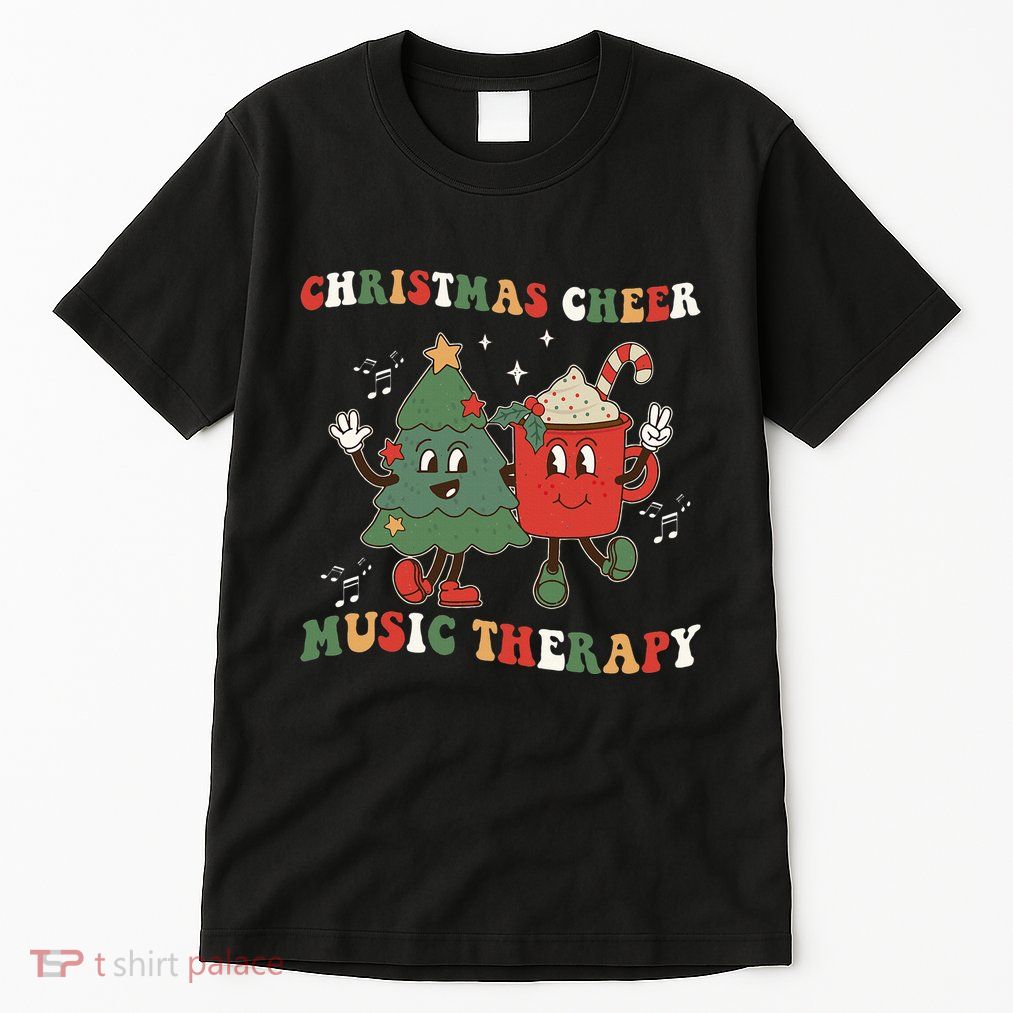 Festive Melodies Christmas Music Therapy for Music Lovers Tall T-Shirt