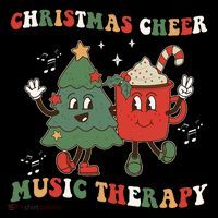 Festive Melodies Christmas Music Therapy for Music Lovers Tall T-Shirt